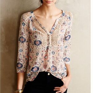 Anthropologie Stillwater Blouse Maeve sz 6
